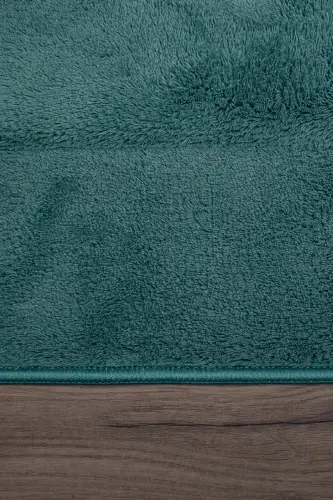 Relax Green 80x150 + 50x80 cm. Large Size 2-Piece Bathroom Rug Mat Set Non-Slip Toilet Set - Petroleum Green - 5
