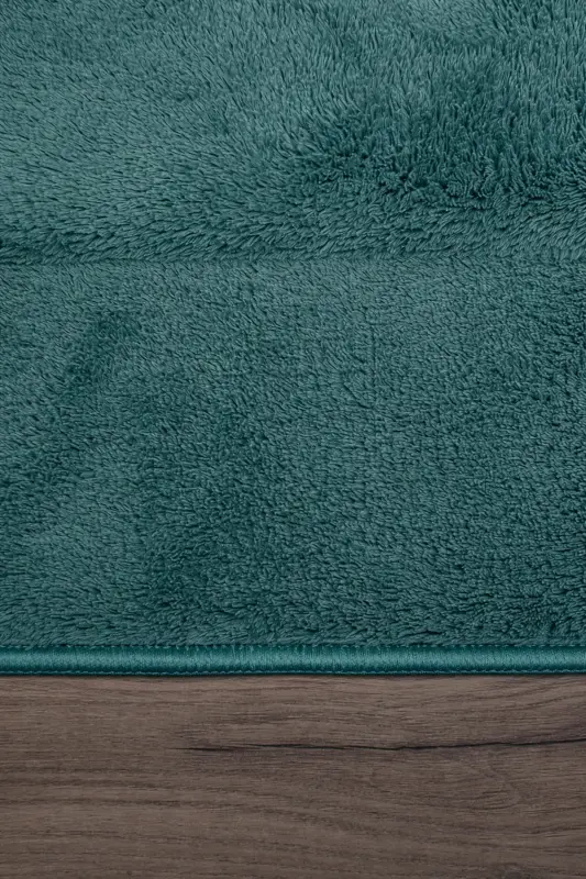 Relax Green 80x150 + 50x80 cm. Large Size 2-Piece Bathroom Rug Mat Set Non-Slip Toilet Set - Petroleum Green - 5