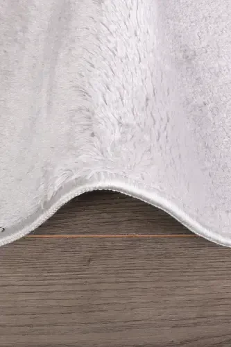 Relax Gri 80x150 + 50x80 sm. Katta o'lchamli 2 dona hammom gilamchasi to'plami, sirpanmaydigan hojatxona to'plami - Kulrang - 3