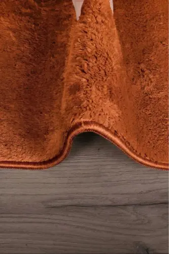 Relax Kahve 80x150 + 50x80 cm. Büyük Boy 2'li Banyo Halısı Paspası Seti Kaymaz Klozet Takımı - Kahverengi - 3