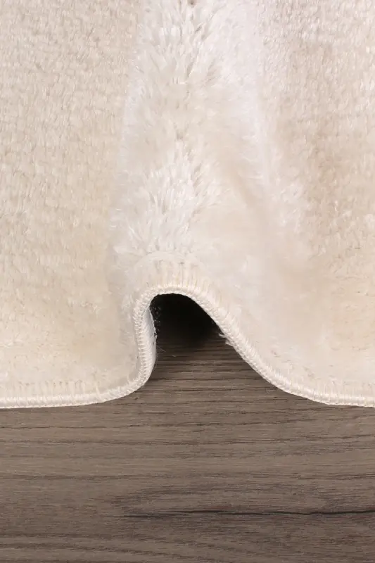 Relax Krem 80x150 + 50x80 sm. Katta o'lchamli 2 tualet gilami to'plami, sirpanmaydigan unitaz qopqog'i - Krem - 3