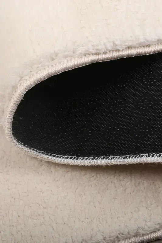 Relax Крем С бахромой Немаркий Нескользящий Моющийся Коврик Длинноворсовый Плюшевый Постмодернистский Ковер-Крем - 3