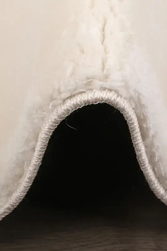 Relax Крем С бахромой Немаркий Нескользящий Моющийся Коврик Длинноворсовый Плюшевый Постмодернистский Ковер-Крем - 4