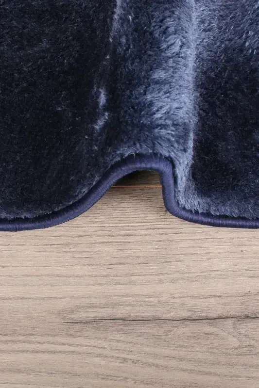 Relax Lacivert 80x150 + 50x80 см. Большой размер 2 шт. Комплект ковриков для ванной Нескользящий коврик для туалета - темно-синий - 3