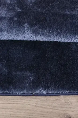 Relax Lacivert 80x150 + 50x80 см. Большой размер 2 шт. Комплект ковриков для ванной Нескользящий коврик для туалета - темно-синий - 5