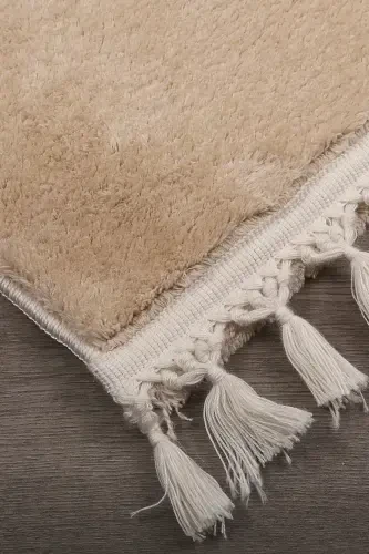 Relax Mink Fringed Stain Resistant Non-Slip Washable Runner Long Pile Plush Post Modern Rug-Mink - DOKUMACIOĞLU (1)