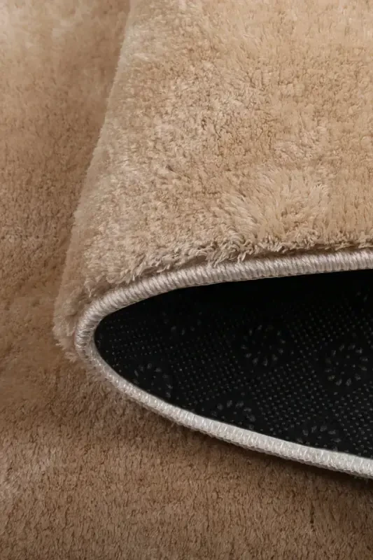 Relax Mink Fringed Stain Resistant Non-Slip Washable Runner Long Pile Plush Post Modern Rug-Mink - 3