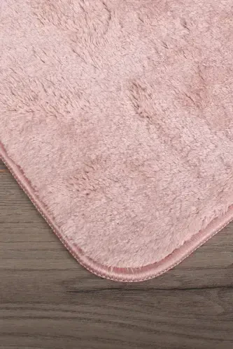 Relax Powder 80x150 + 50x80 cm Large Size 2-Piece Bath Rug Mat Set Non-Slip Toilet Set-Powder - 2