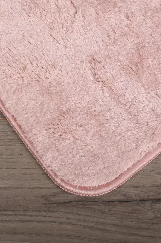 Relax Powder 80x150 + 50x80 cm Large Size 2-Piece Bath Rug Mat Set Non-Slip Toilet Set-Powder - 2