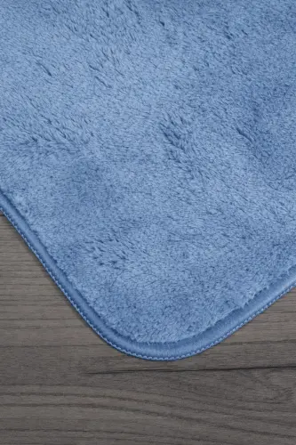 Relax Turkuaz 80x150 + 50x80 cm. Büyük Boy 2'li Banyo Halısı Paspası Seti Kaymaz Klozet Takımı - Turkuaz - 2