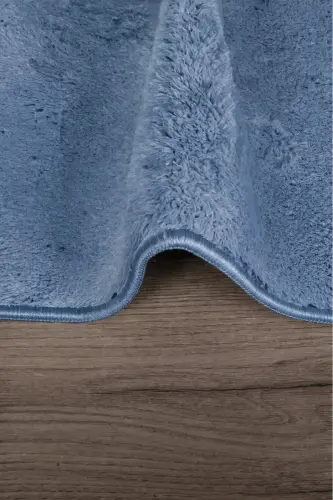 Relax Turkuaz 80x150 + 50x80 cm. Büyük Boy 2'li Banyo Halısı Paspası Seti Kaymaz Klozet Takımı - Turkuaz - 3
