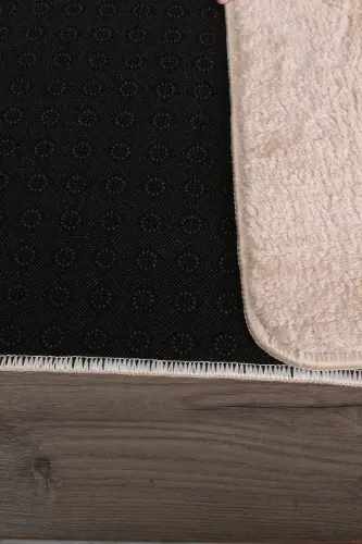 Relax Vizon 80x150 + 50x80 cm. Büyük Boy 2'li Banyo Halısı Paspası Seti Kaymaz Klozet Takımı-Vizon - 4