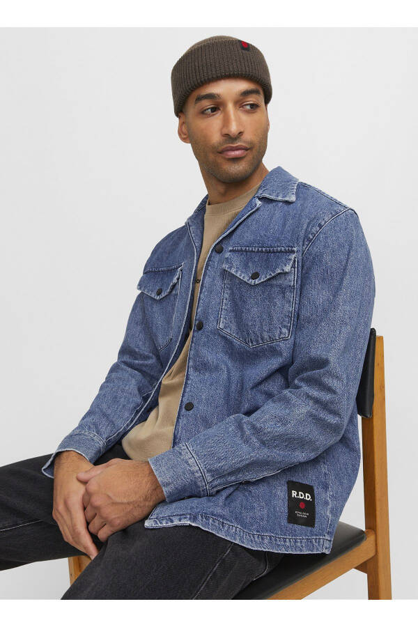 Relaxed Blue Men's Denim Shirt - 4