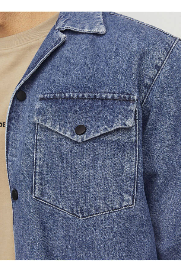 Relaxed Blue Men's Denim Shirt - 7