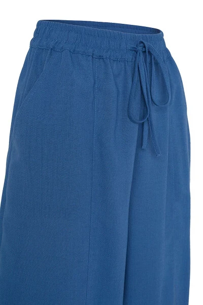 Relaxed Fit Basic Trousers - Blue - 2