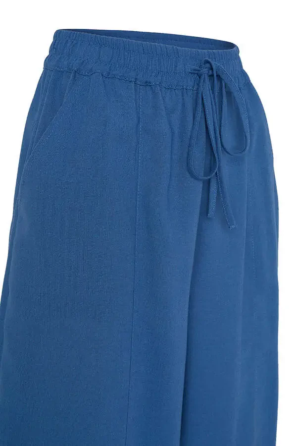 Relaxed Fit Basic Trousers - Blue - 2