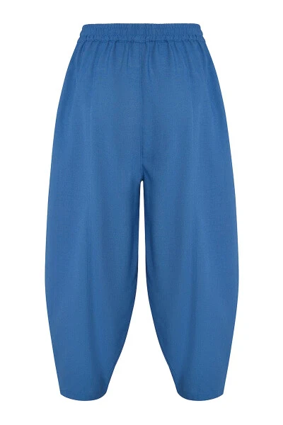 Relaxed Fit Basic Trousers - Blue - 3
