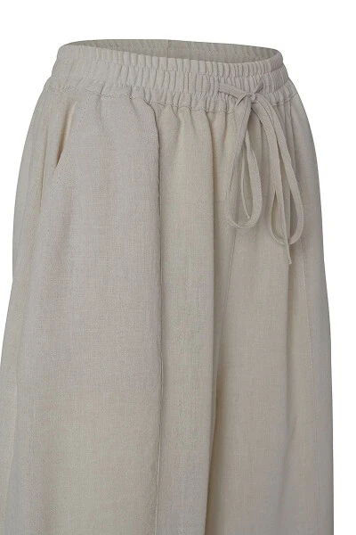 Relaxed Fit Basic Trousers-Stone - 2