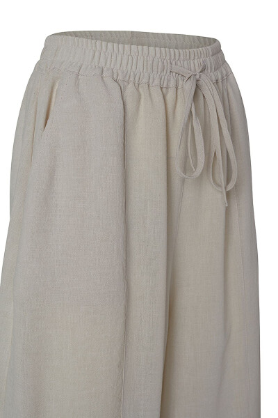 Relaxed Fit Basic Trousers-Stone - 2