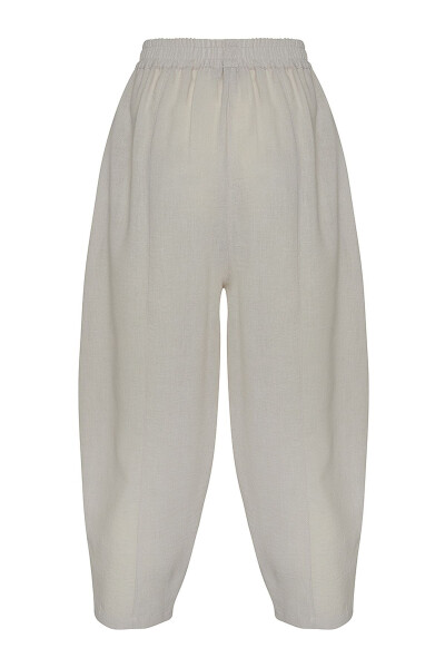 Relaxed Fit Basic Trousers-Stone - 3