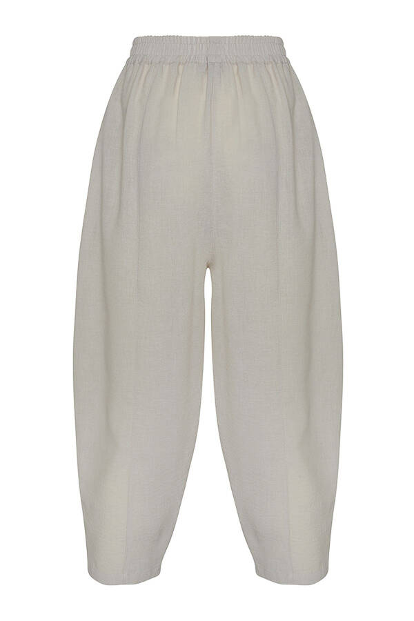 Relaxed Fit Basic Trousers-Stone - 3