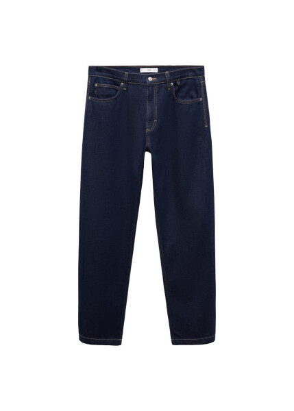 Relaxed fit dark wash jeans - 10