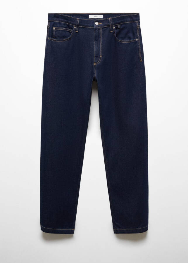 Relaxed fit dark wash jeans - 11