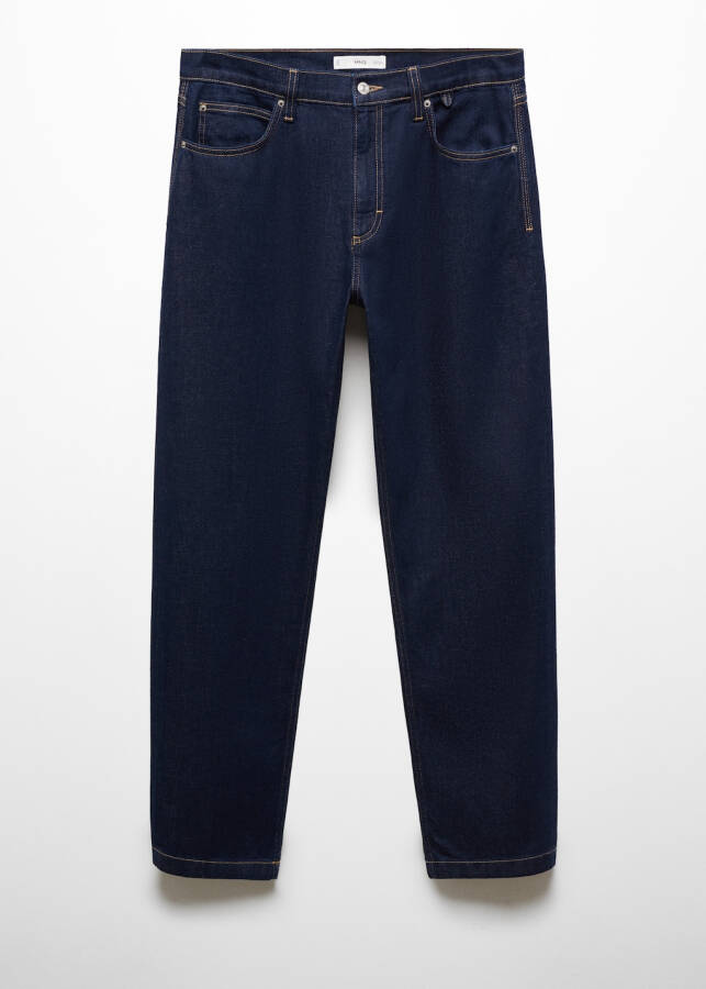 Relaxed fit dark wash jeans - 3