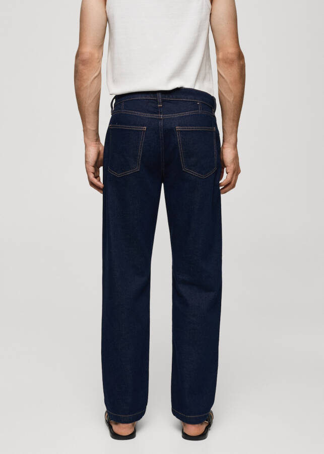 Relaxed fit dark wash jeans - 5