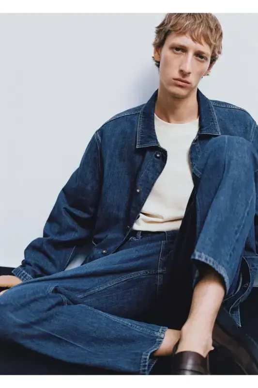 Relaxed Fit Denim Shirt Jacket - 6