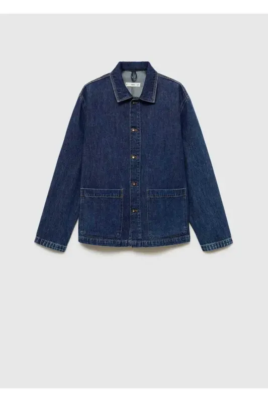 Relaxed Fit Denim Shirt Jacket - 4