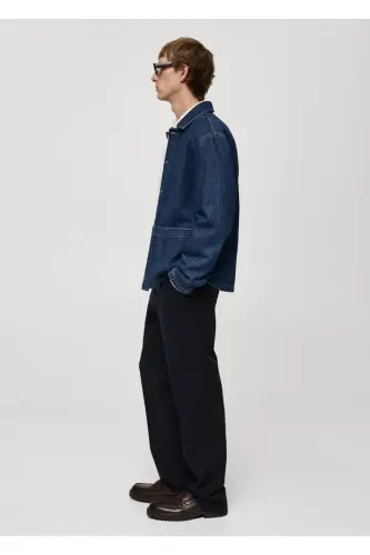 Relaxed Fit Denim Shirt Jacket - 7