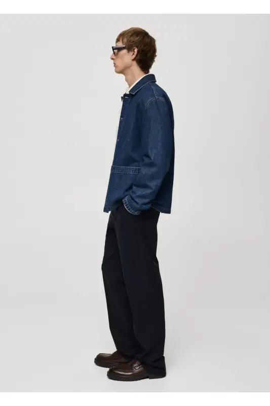 Relaxed Fit Denim Shirt Jacket - 7