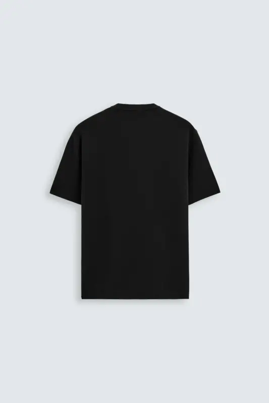 RELAXED FIT KNIT T-SHIRT-Black - 2