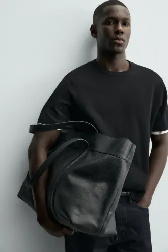 RELAXED FIT KNIT T-SHIRT-Black - 9