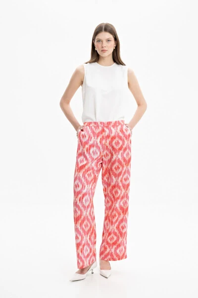 Relaxed Fit Patterned Pants - 3