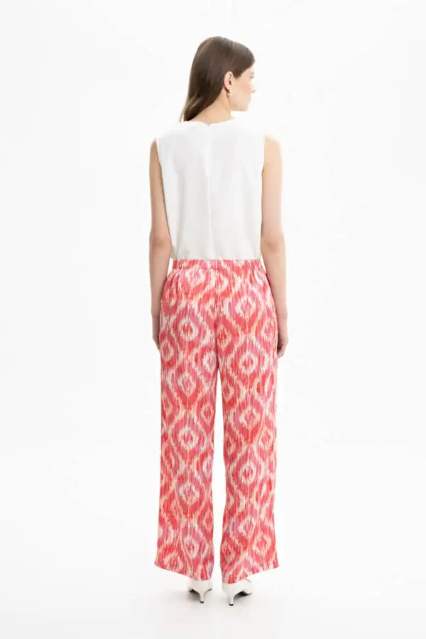 Relaxed Fit Patterned Pants - 4