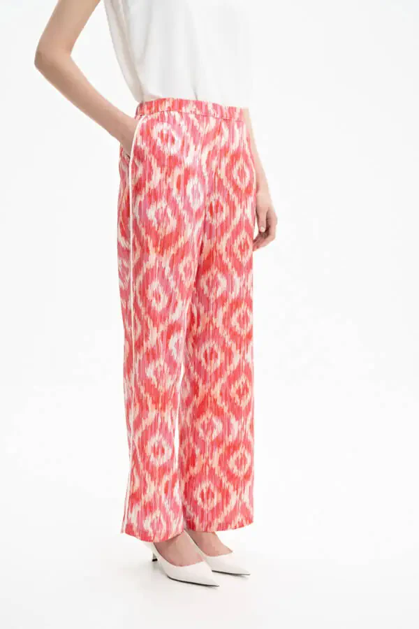 Relaxed Fit Patterned Pants - 5