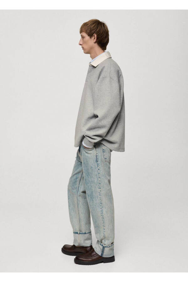 Relaxed fit polo sweatshirt - 5