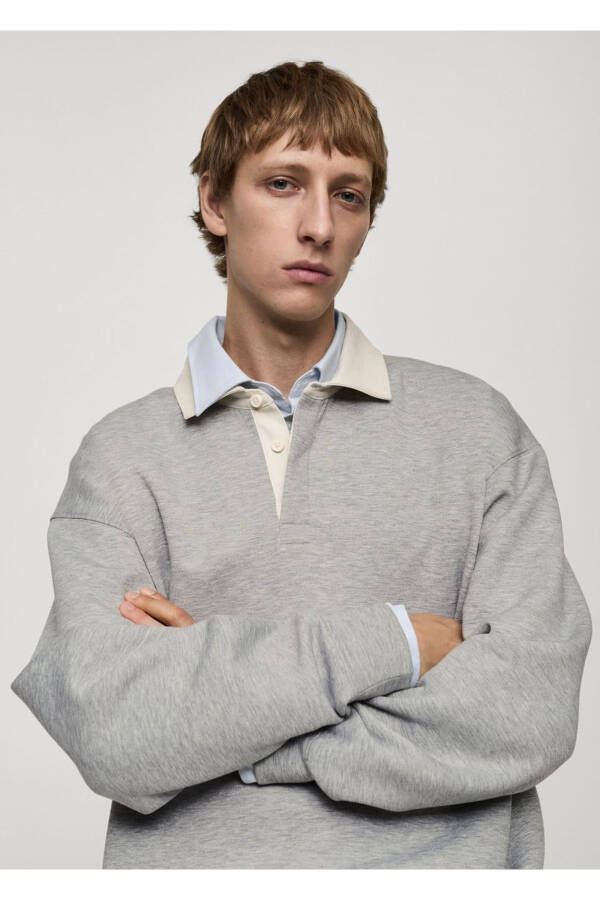 Relaxed fit polo sweatshirt - 6