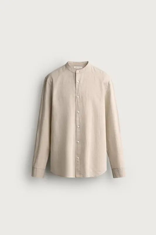 RELAXED FIT ZAS VA PAXTABAN KO‘YLAK - Ochiq bej - 1