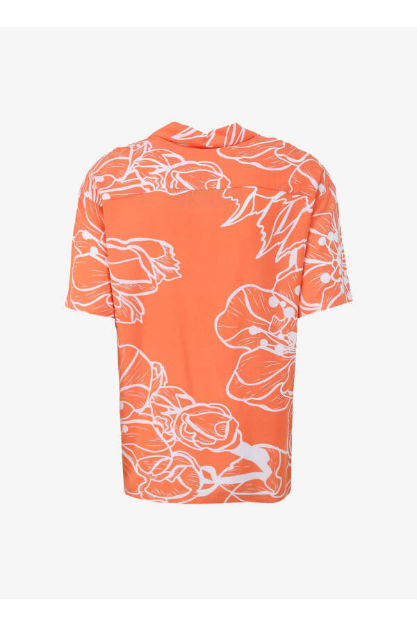 Relaxed Orange Men's Shirt JORJEFF GALLERY AOP RESORT SHIRT SS - 2