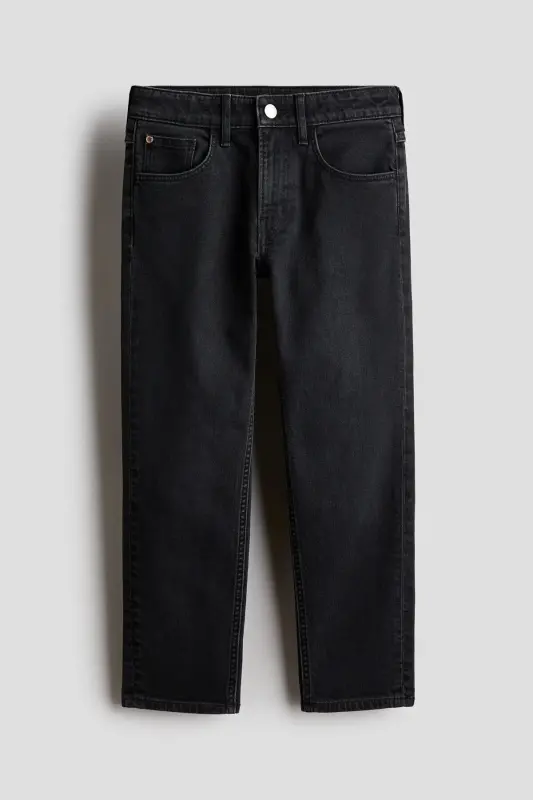 Relaxed Tapered Fit Jeans - Siyah - 3