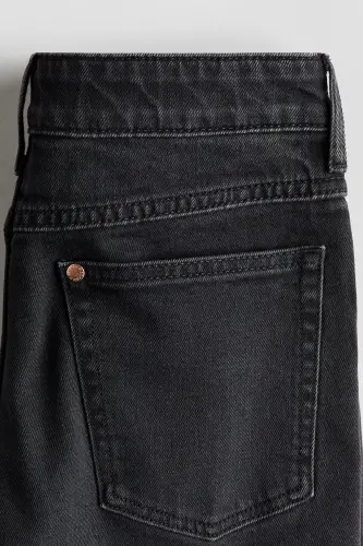 Relaxed Tapered Fit Jeans - Siyah - 5