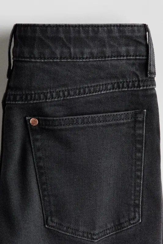 Relaxed Tapered Fit Jeans - Siyah - 5