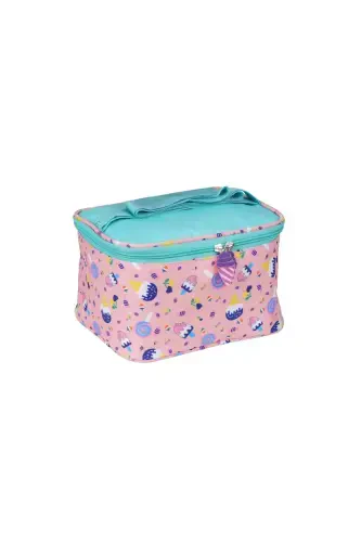 Relaxion Candy Figured Turquoise - Powder Pink Girl Elementary School Bag and Lunch Box-POWDER PINK TURQUOISE - 3