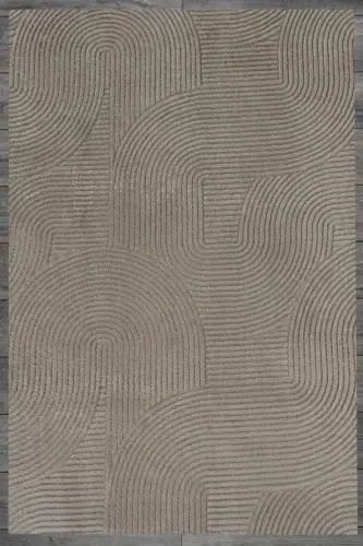 Relief Joy Beige Non-Slip Base Cut Rug Runner-Mink - 1