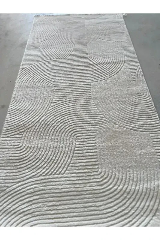 Relief Joy Cream Non-Slip Base Cut Rug Runner - 3