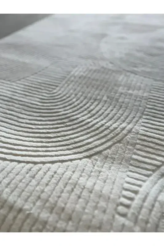 Relief Joy Cream Non-Slip Base Cut Rug Runner - 5