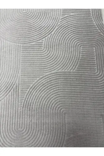 Relief Oval Knit Fringed Joy Non-Slip Washable Living Room Kitchen Hallway Runner Carpet Rug GREY - GREYtc1 - 5